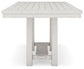 Mesa de comedor Robbinsdale de altura de mostrador y 6 taburetes de bar