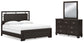Cama Covetown King con cabecero y tocador con espejo