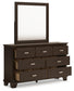 Covetown King Panel Bed, Dresser, Mirror, Chest and Nightstand