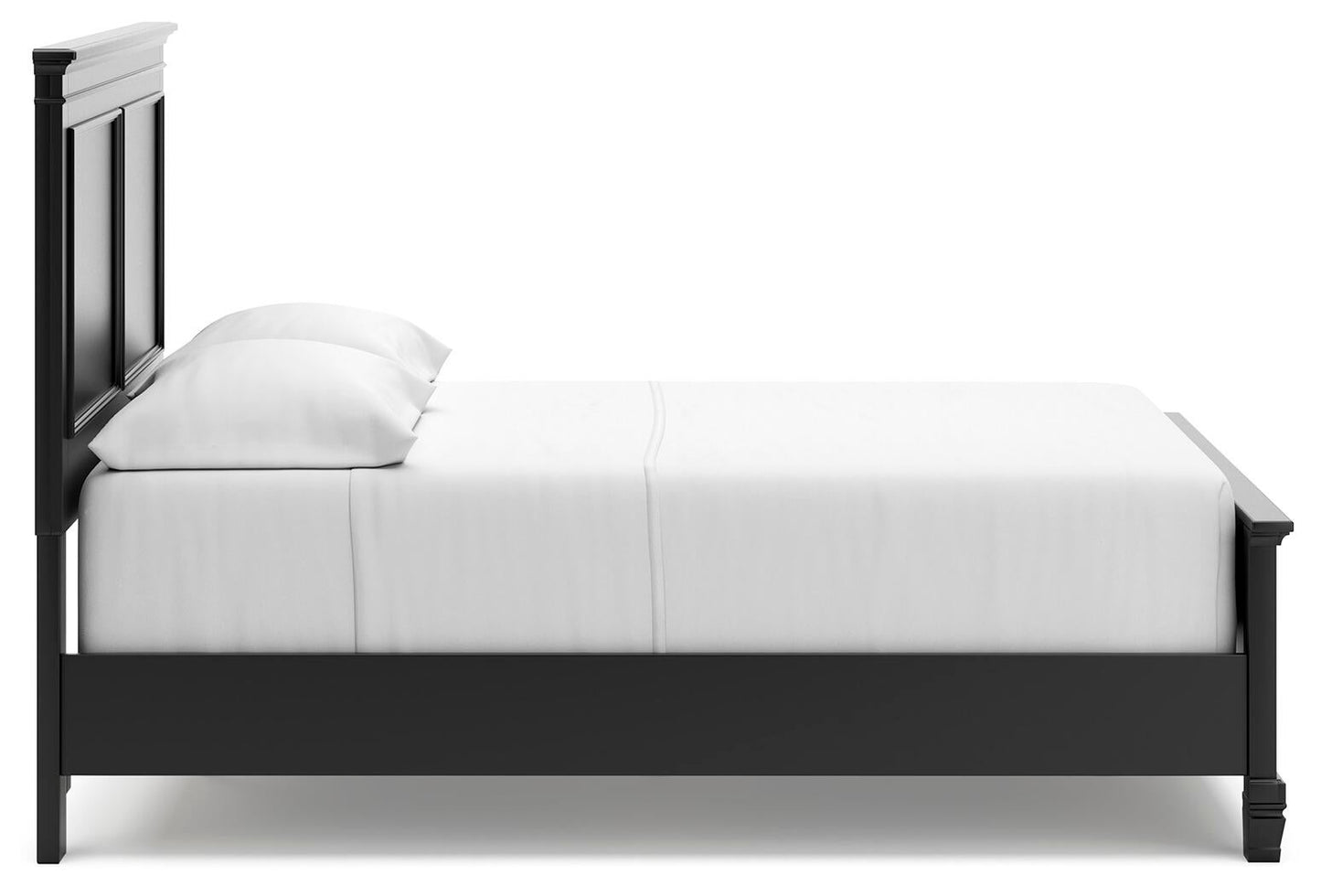 Cama Lanolee de dos camas con cabecero y tocador con espejo