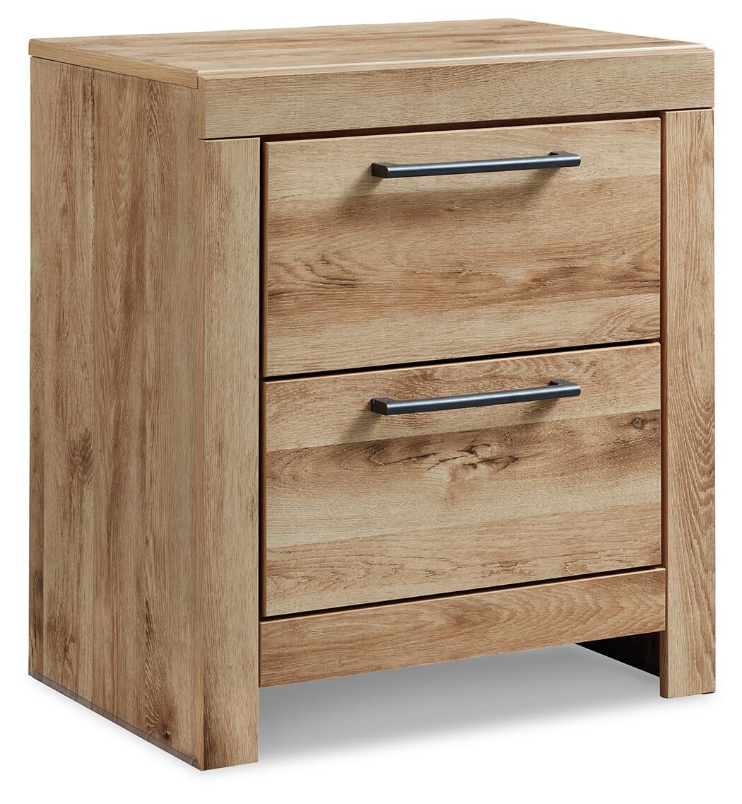 Cama individual Hyanna con almacenaje, tocador con espejo y mesita de noche.