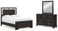 Cama Covetown de dos camas con cabecero y tocador con espejo