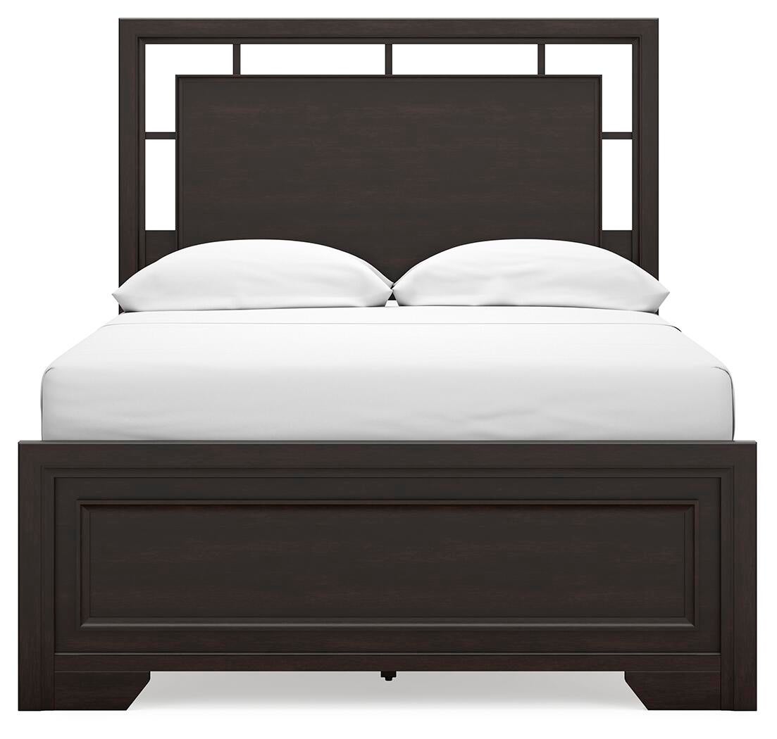 Cama Covetown de dos camas con cabecero y tocador con espejo