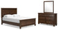 Cama Danabrin Queen con cabecero y tocador con espejo