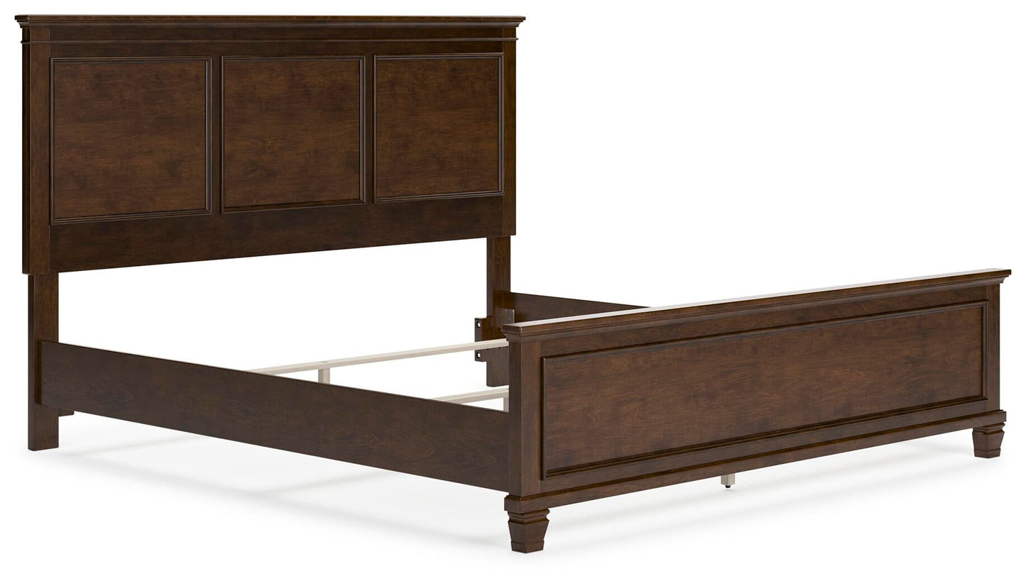 Cama Danabrin King con cabecero y tocador con espejo