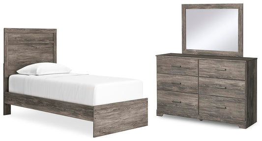 Cama doble Ralinksi con tocador con espejo