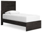 Cama doble Belachime con tocador con espejo, cómoda y mesita de noche