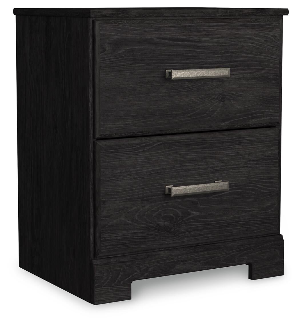 Cama doble Belachime con tocador con espejo, cómoda y mesita de noche