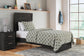 Cama doble Belachime con tocador con espejo, cómoda y mesita de noche