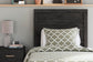 Cama doble Belachime con tocador con espejo, cómoda y mesita de noche
