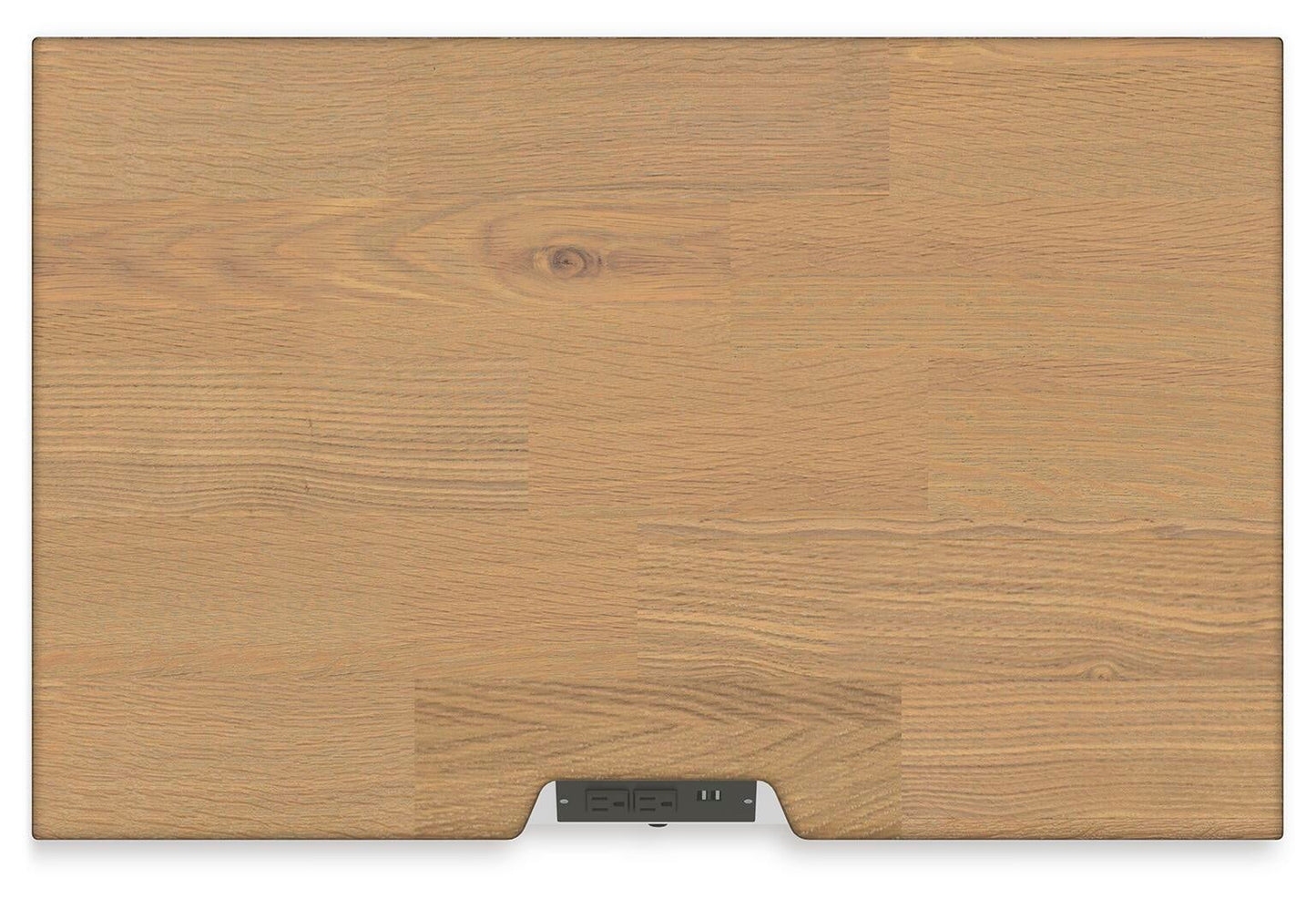 Cama Ashbryn King con cabecero, tocador con espejo, cómoda y mesita de noche.