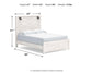 Cama Gerridan Queen con cabecero y tocador con espejo
