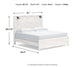Cama Gerridan King con cabecero y tocador con espejo