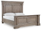 Cama Blairhurst Queen con cabecero y tocador con espejo