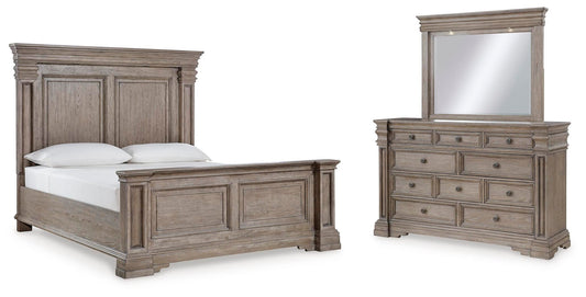 Cama Blairhurst California King con cabecero y tocador con espejo