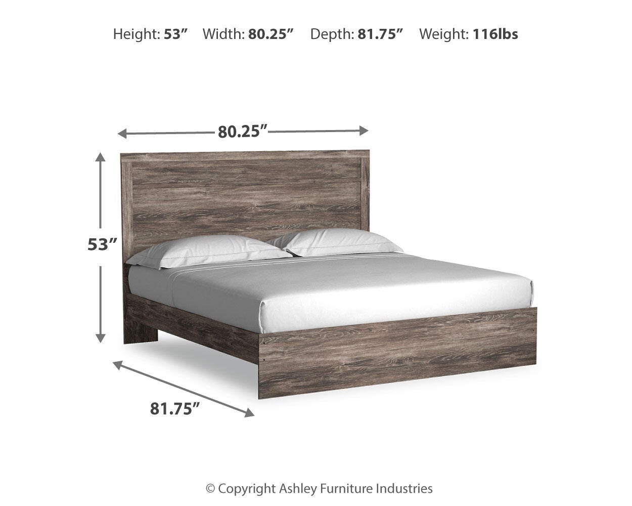 Cama Ralinksi King con cabecero y tocador con espejo