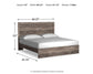 Cama Ralinksi King con cabecero y tocador con espejo
