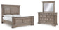 Cama Blairhurst King con cabecero y tocador con espejo