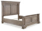 Cama Blairhurst King con cabecero y tocador con espejo