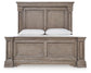 Cama Blairhurst King con cabecero y tocador con espejo