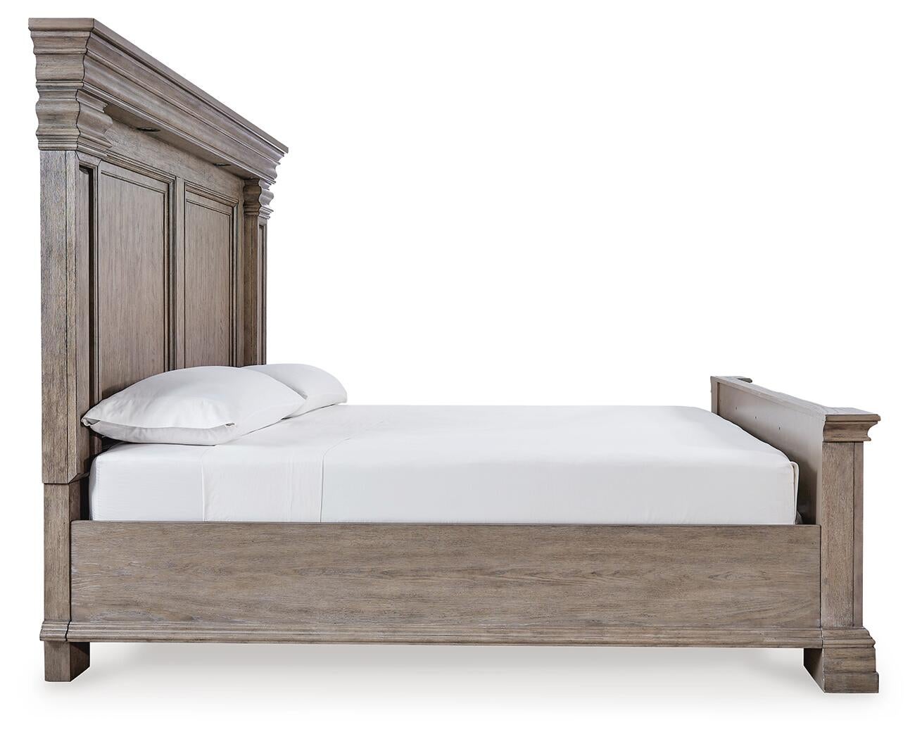 Cama Blairhurst King con cabecero y tocador con espejo