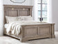 Cama Blairhurst King con cabecero y tocador con espejo