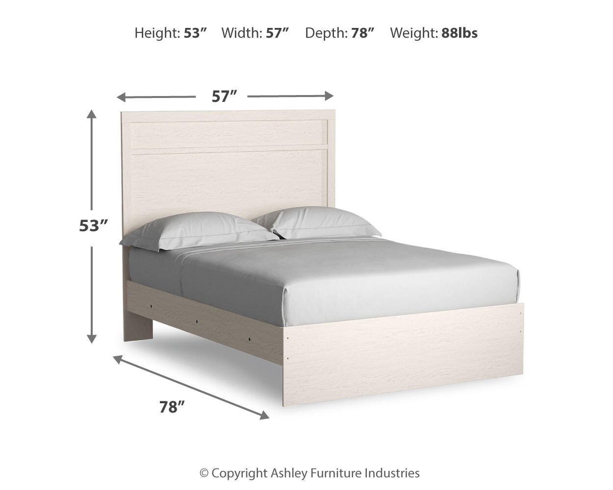 Cama Stelsie de dos camas con cabecero y tocador con espejo