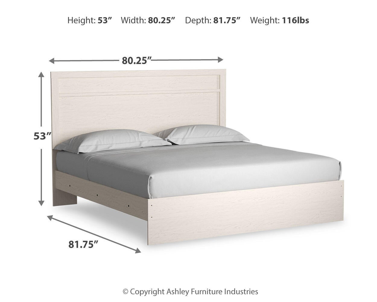 Cama Stelsie King con cabecero y tocador con espejo