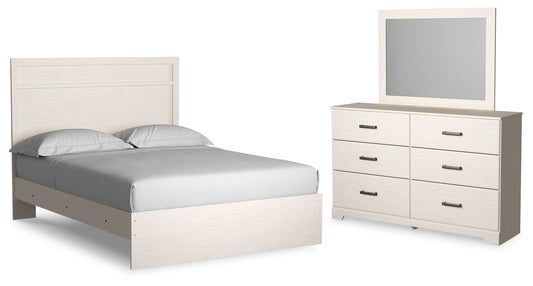 Cama Stelsie Queen con cabecero y tocador con espejo