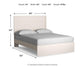 Cama Stelsie Queen con cabecero y tocador con espejo