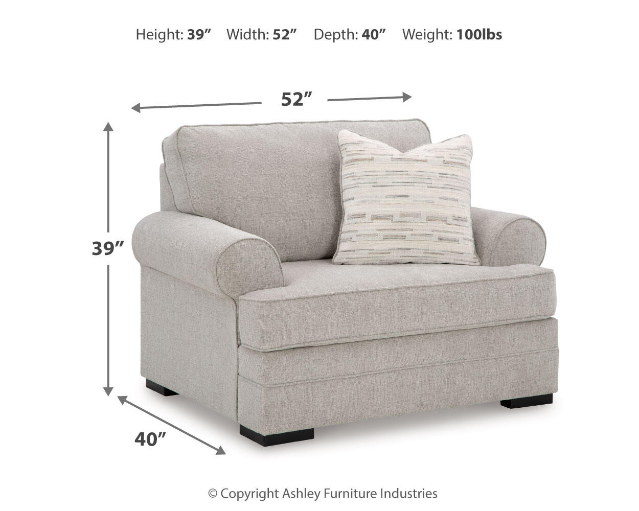 Sofá chaise longue, sillón y otomana Eastonbridge