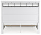 Cama Ashbryn King con almacenamiento y tocador con espejo