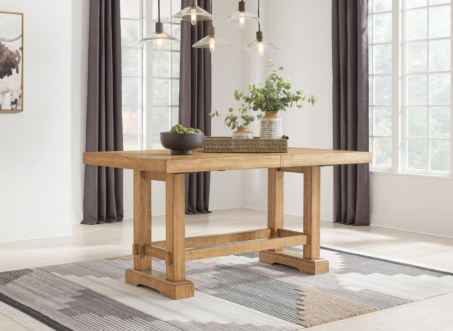 Mesa de comedor Havonplane de altura de mostrador y 10 taburetes de bar