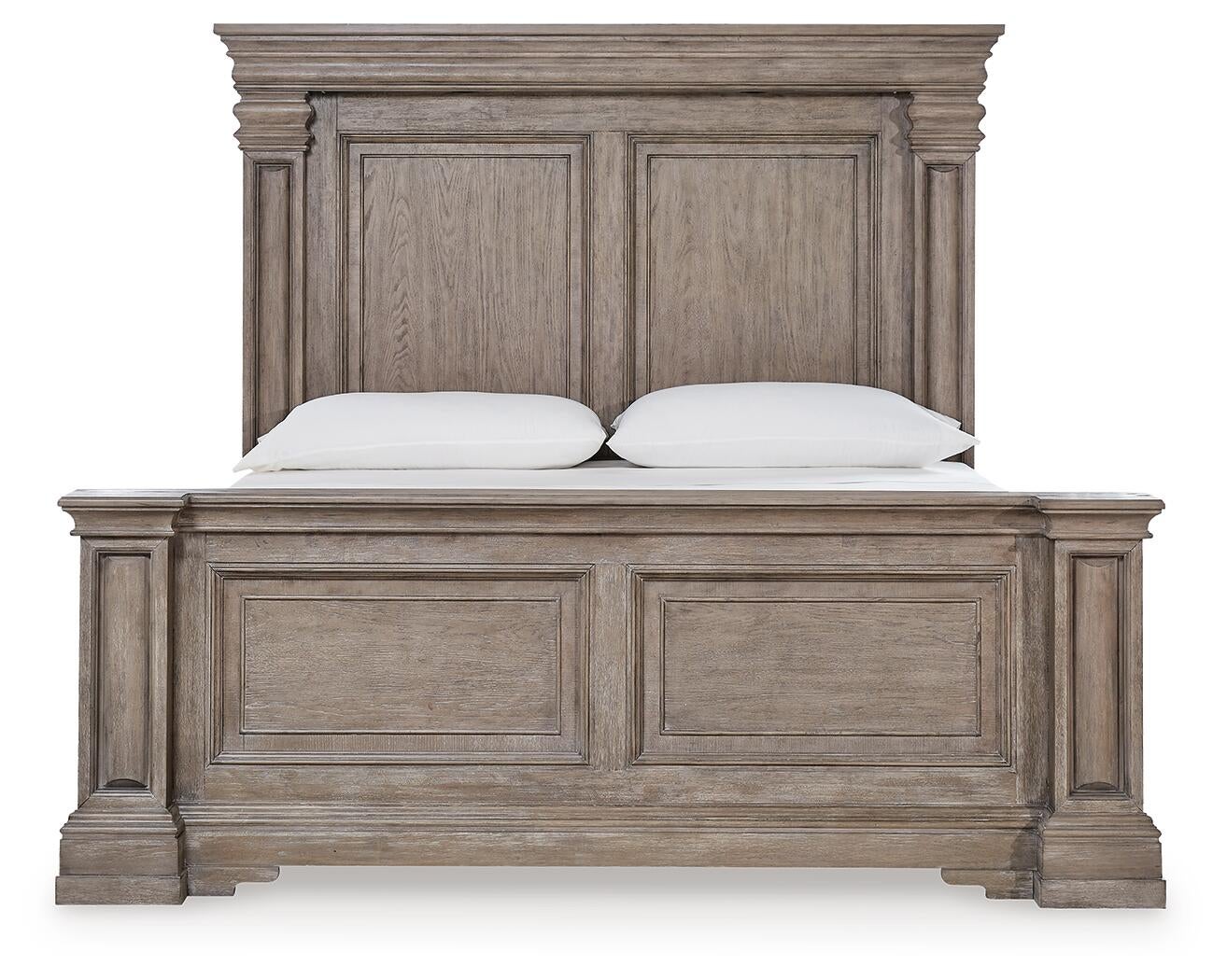 Cama Blairhurst tamaño King con cabecero, tocador con espejo, cómoda y mesita de noche