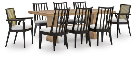 Mesa de comedor Galliden y 8 sillas