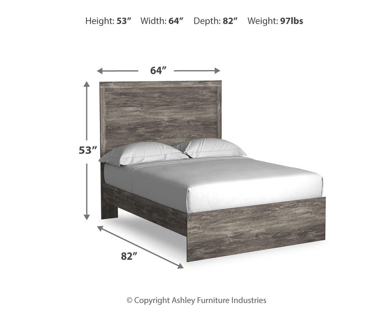 Cama Ralinksi Queen con cabecero y tocador con espejo