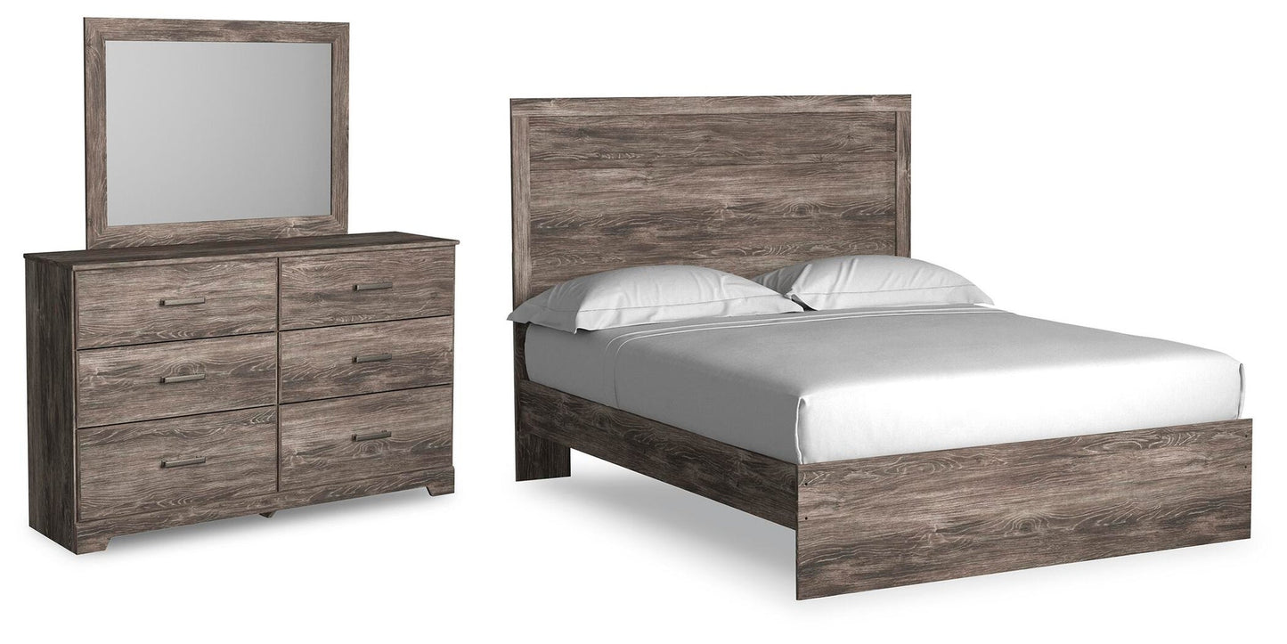 Cama Ralinksi Queen con cabecero y tocador con espejo
