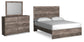 Cama Ralinksi Queen con cabecero y tocador con espejo