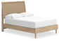 Cama Cielden de tamaño completo con tocador con espejo, cómoda y mesita de noche