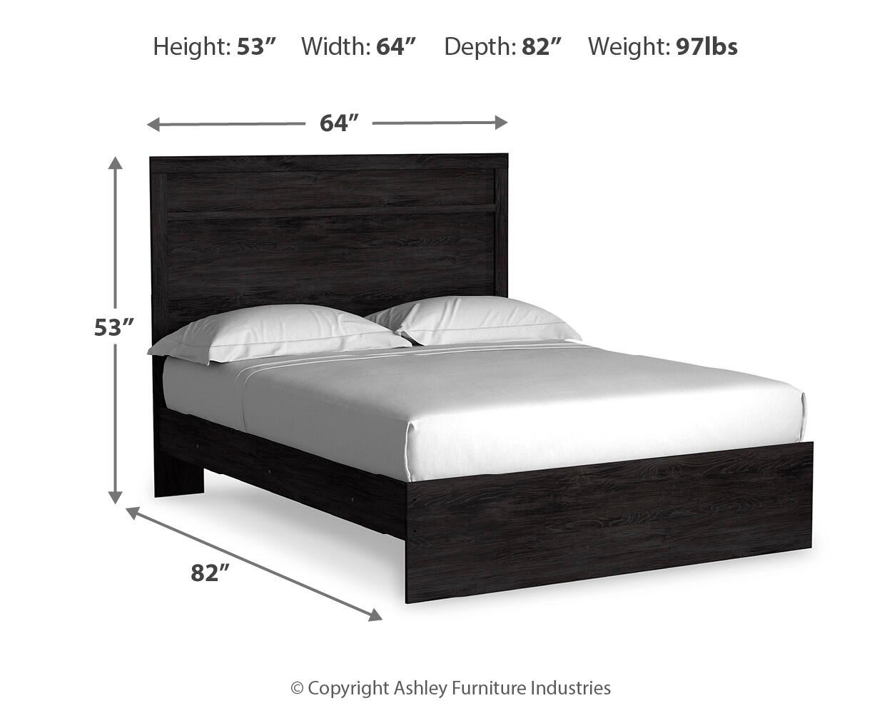 Cama Belachime Queen con cabecero y tocador con espejo