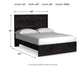 Cama Belachime Queen con cabecero y tocador con espejo
