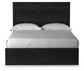 Cama Belachime tamaño Queen con cabecero, tocador con espejo, cómoda y mesita de noche