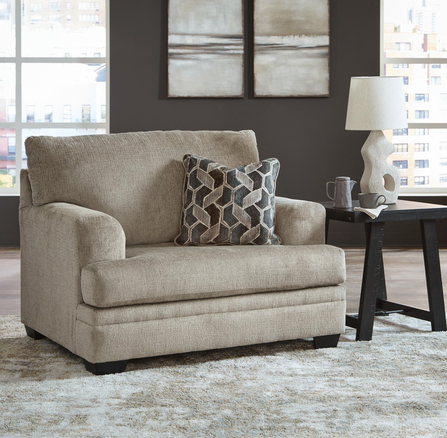 Sofá chaise longue, sillón y otomana Stonemeade