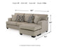 Sofá chaise longue, sillón y otomana Stonemeade