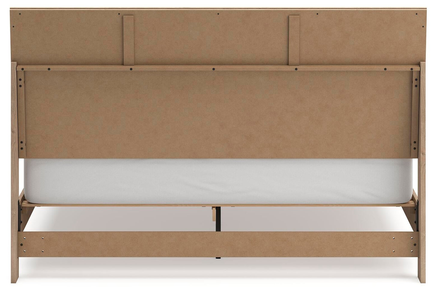 Cama Cielden tamaño king con cabecero, tocador con espejo, cómoda y mesita de noche