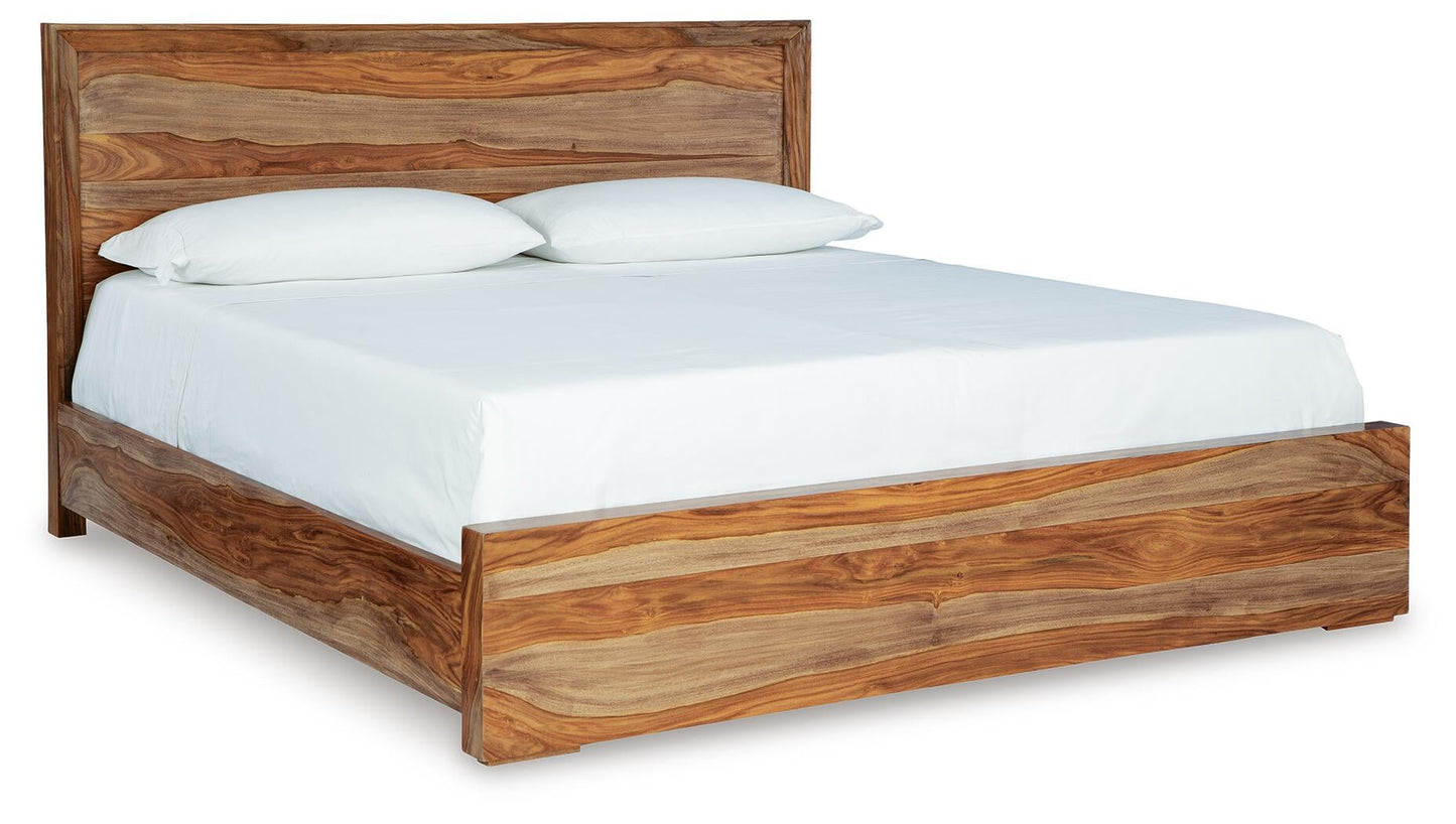 Cama tamaño king Dressonni con cabecero y tocador con espejo