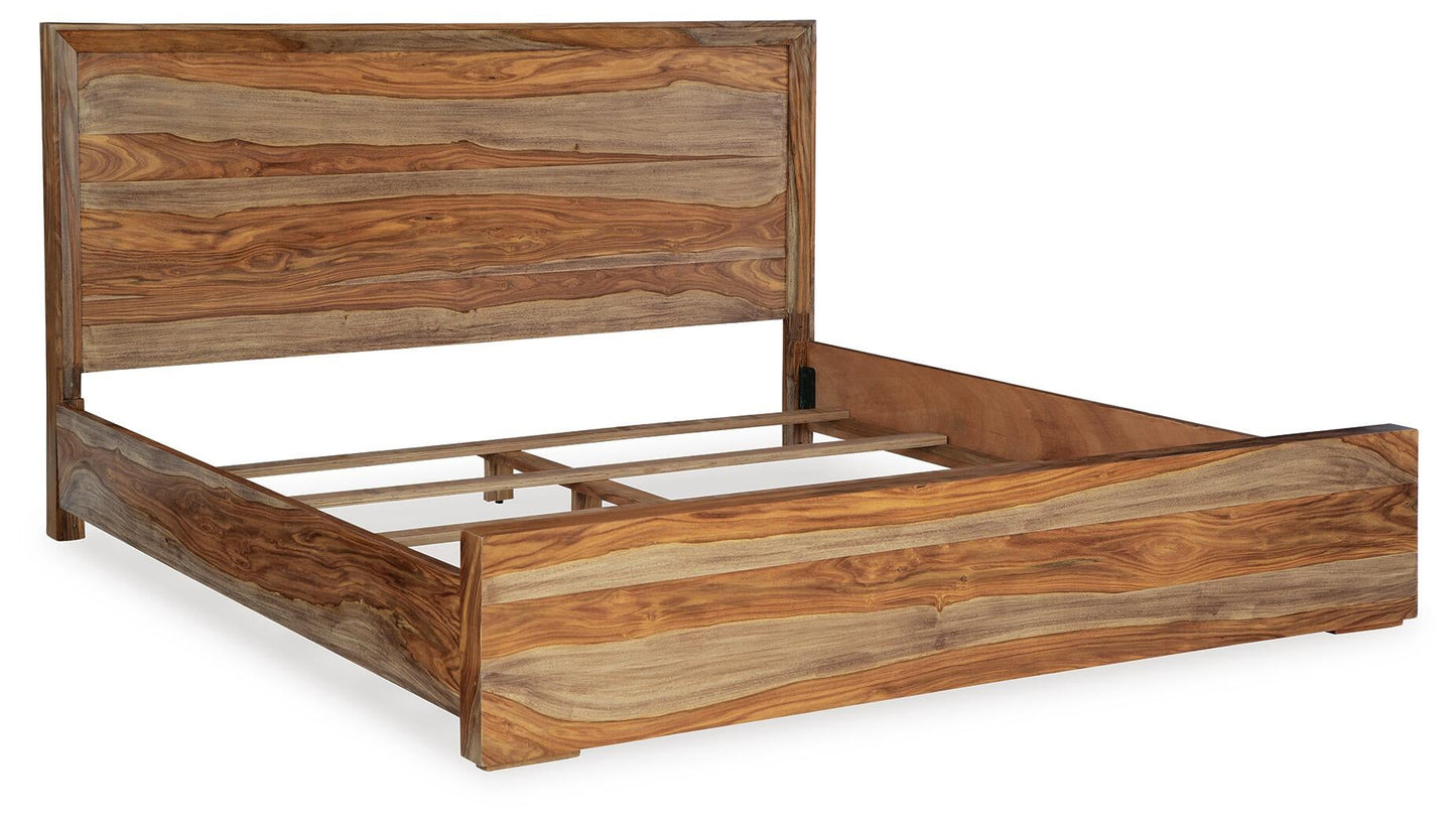 Cama tamaño king Dressonni con cabecero y tocador con espejo