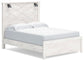 Cama Gerridan tamaño Queen con cabecero, tocador con espejo, cómoda y mesita de noche