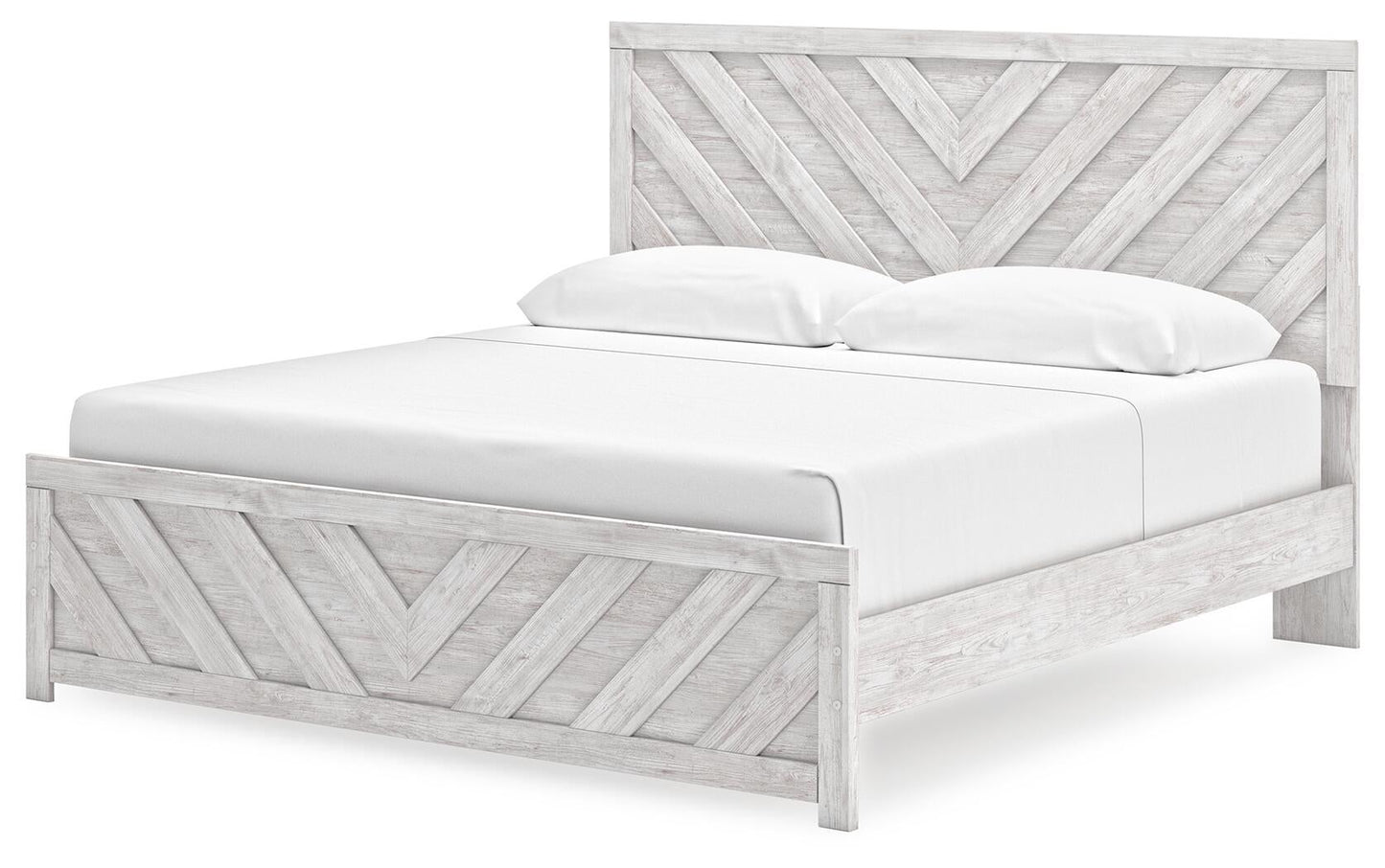 Cama Cayboni King con cabecero y tocador con espejo