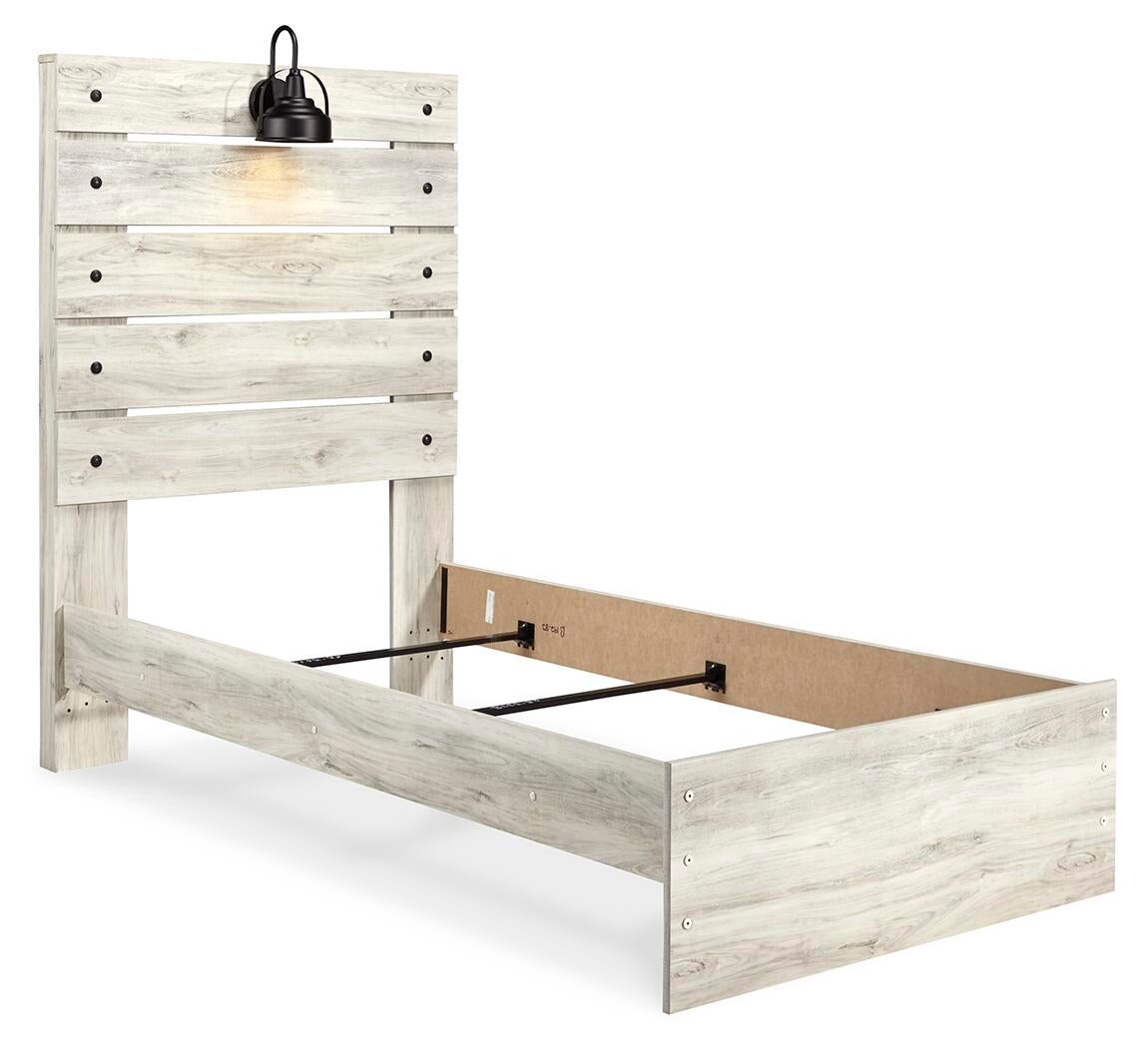 Cama doble Cambeck con tocador con espejo y mesita de noche